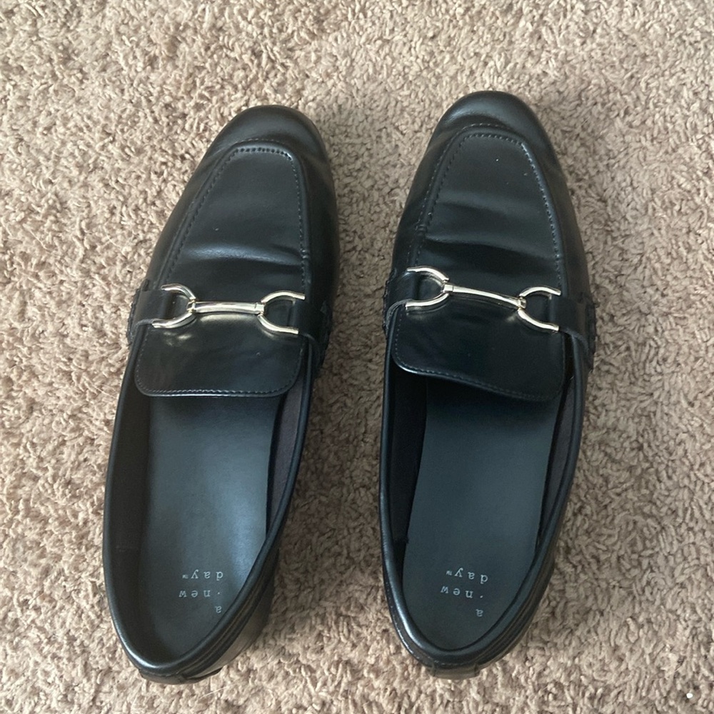 Black loafers